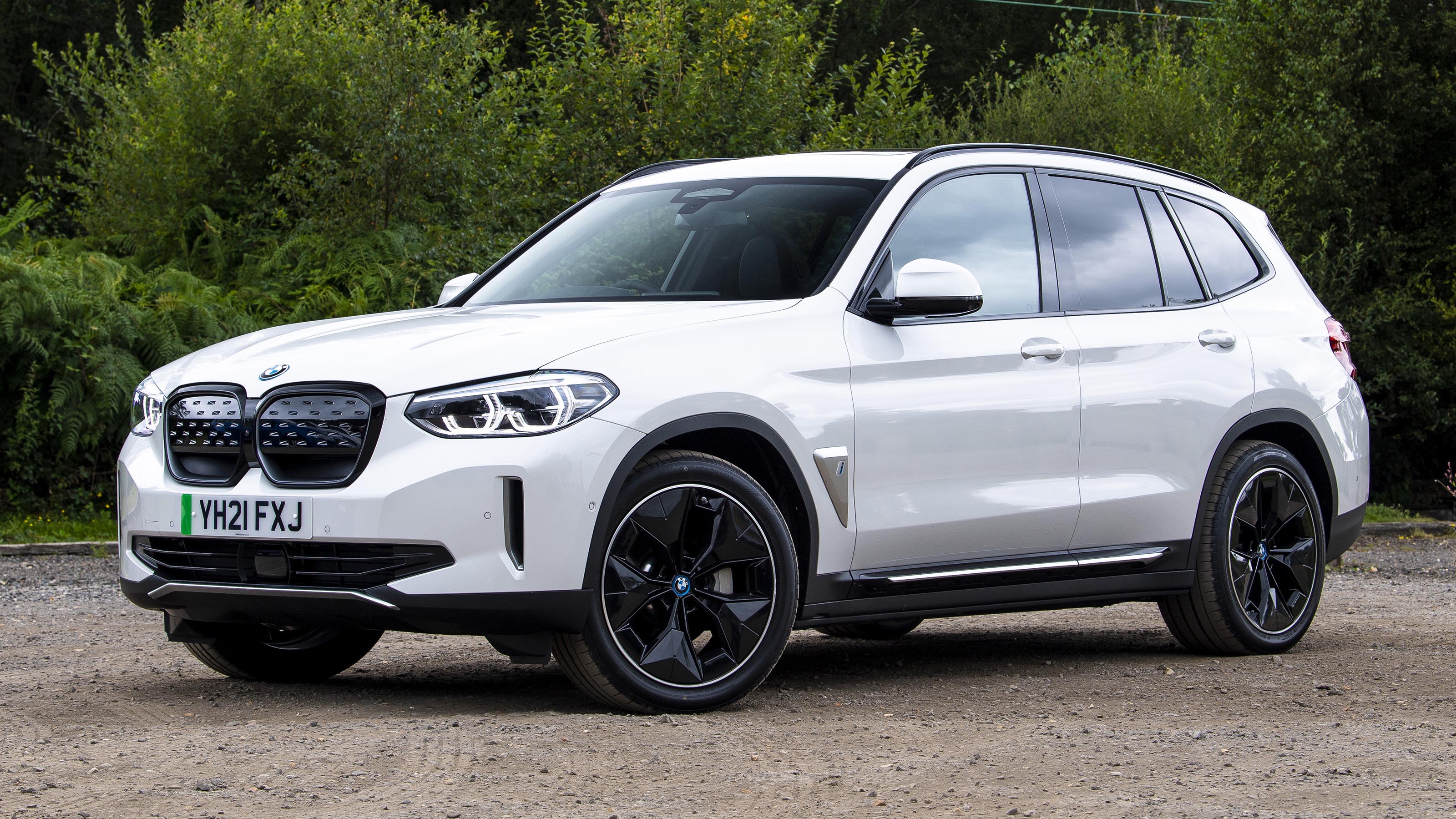 BMW iX3 SUV front 3/4 static