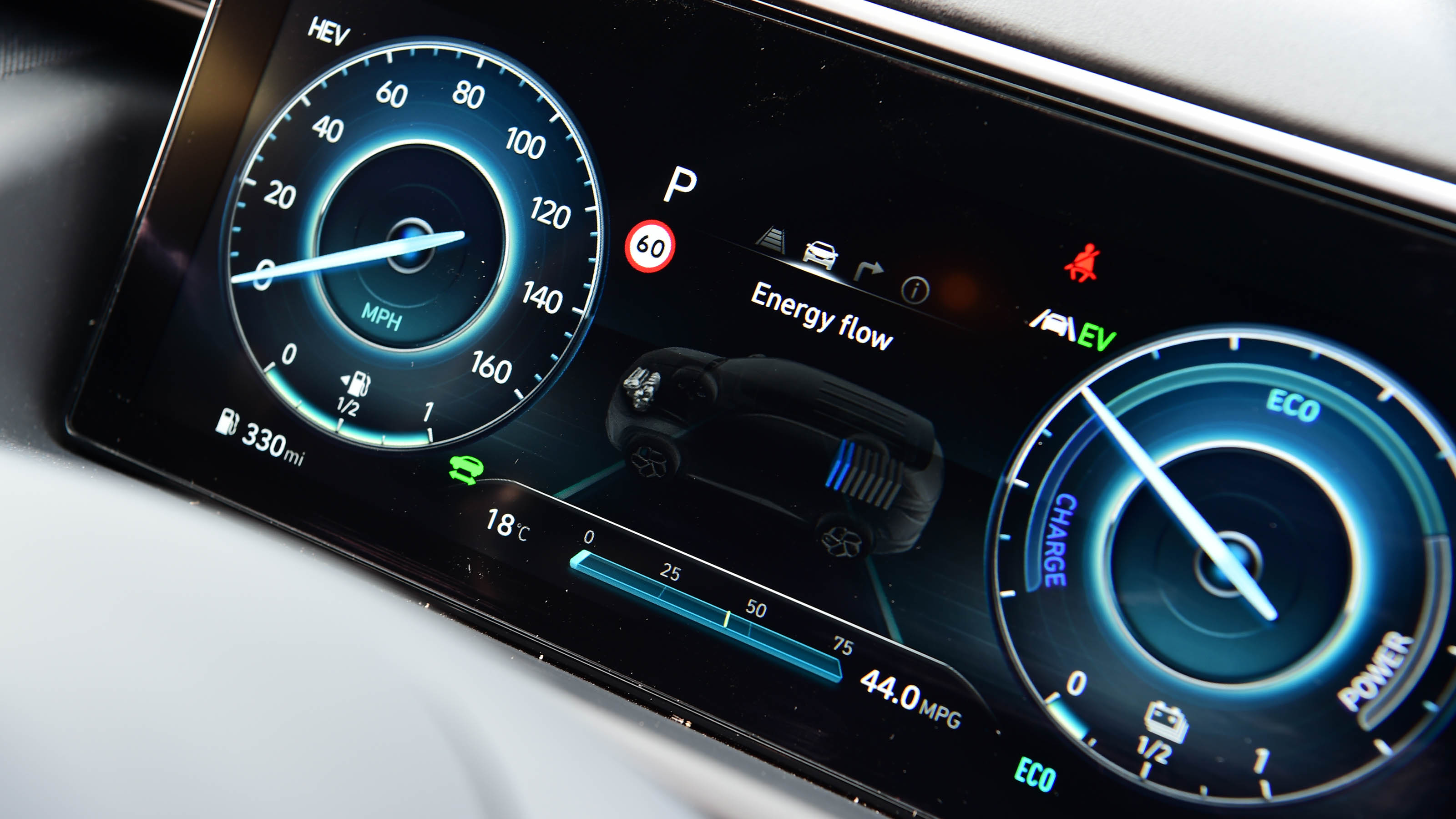 Hyundai Tucson PHEV dials