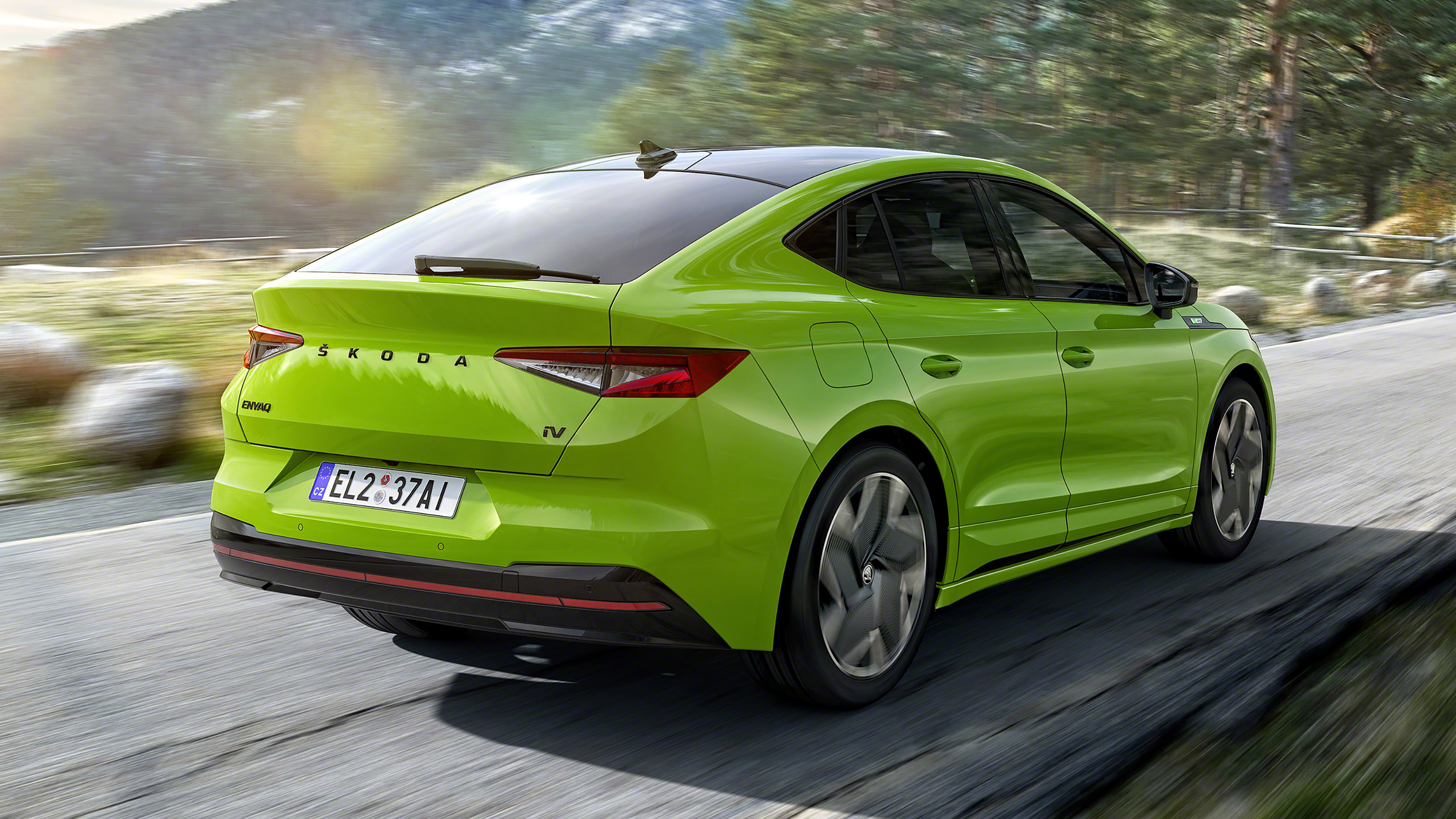 Skoda Enyaq Coupe vRS rear - driving