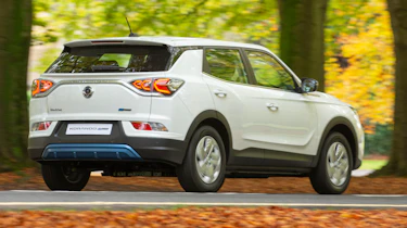 SsangYong Korando e-Motion driving - rear
