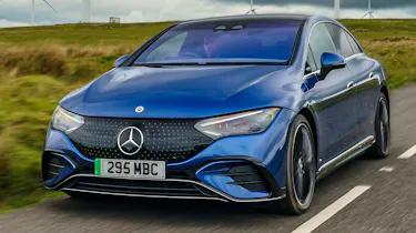 Mercedes EQE 350+ driving