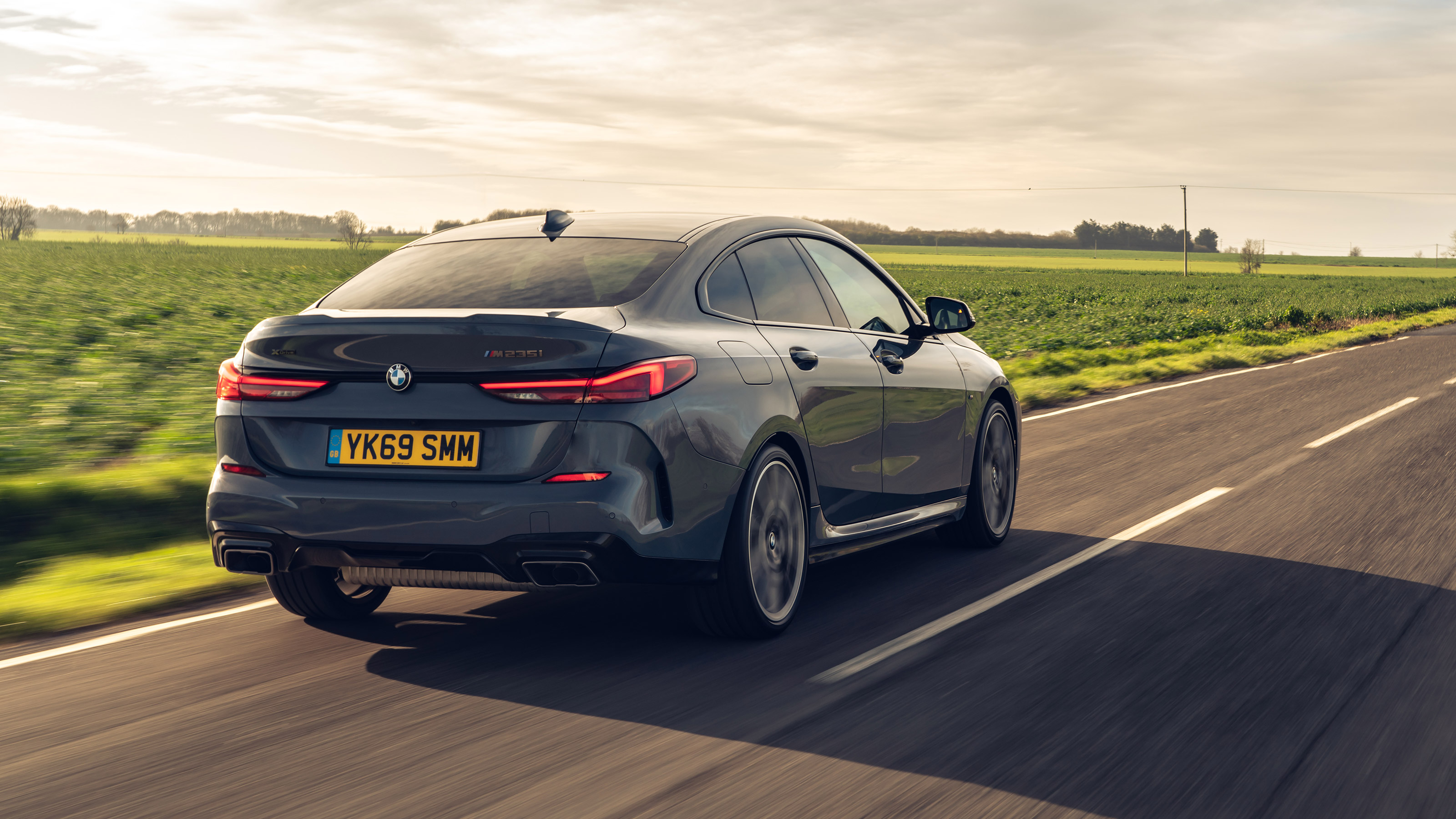 BMW 2 Series Gran Coupe saloon rear 3/4 tracking