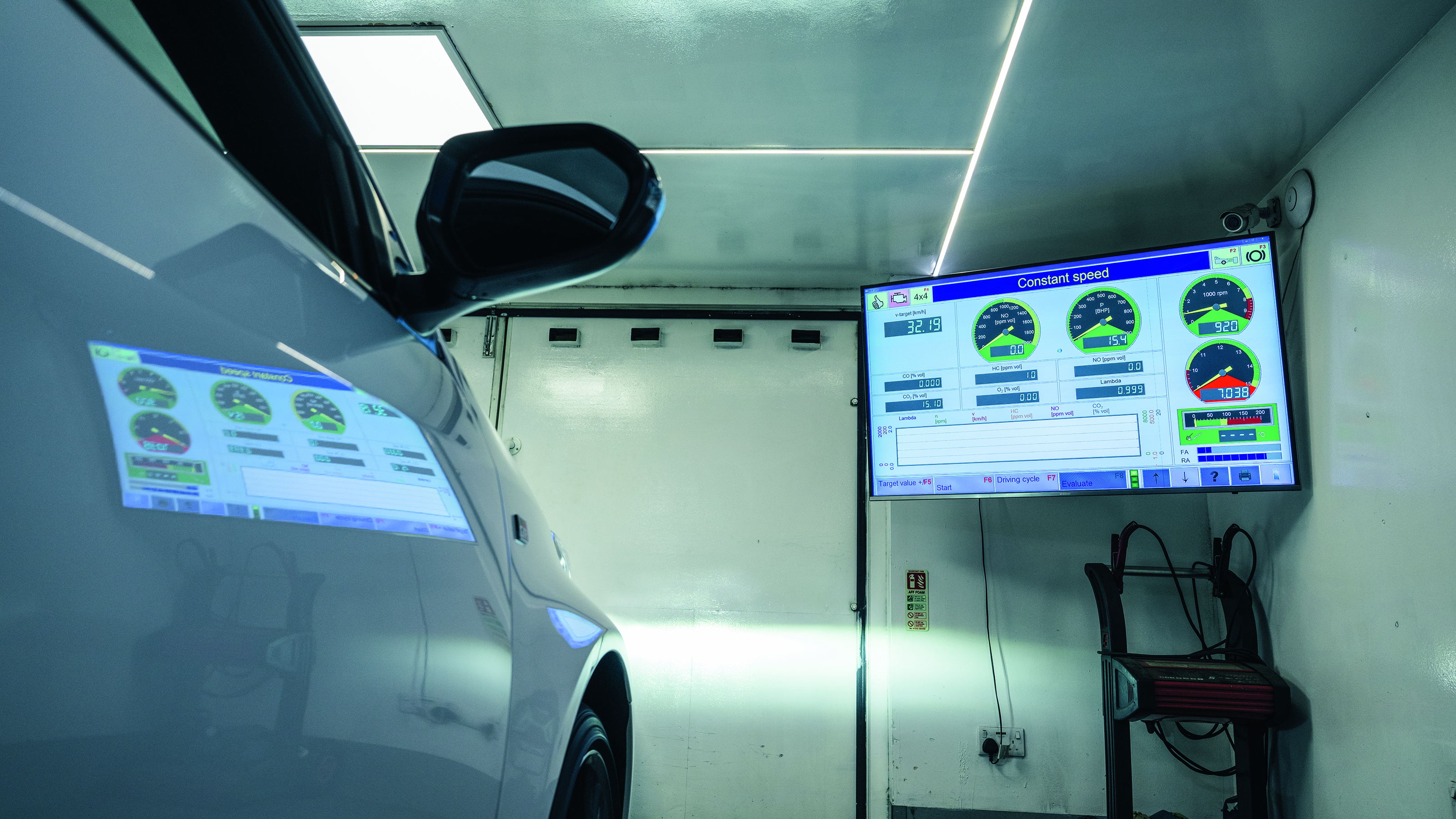 Car on dyno