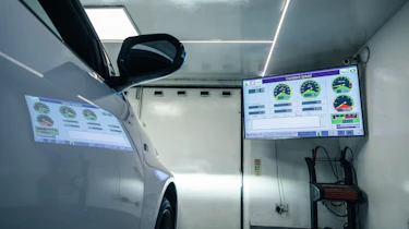 Car on dyno
