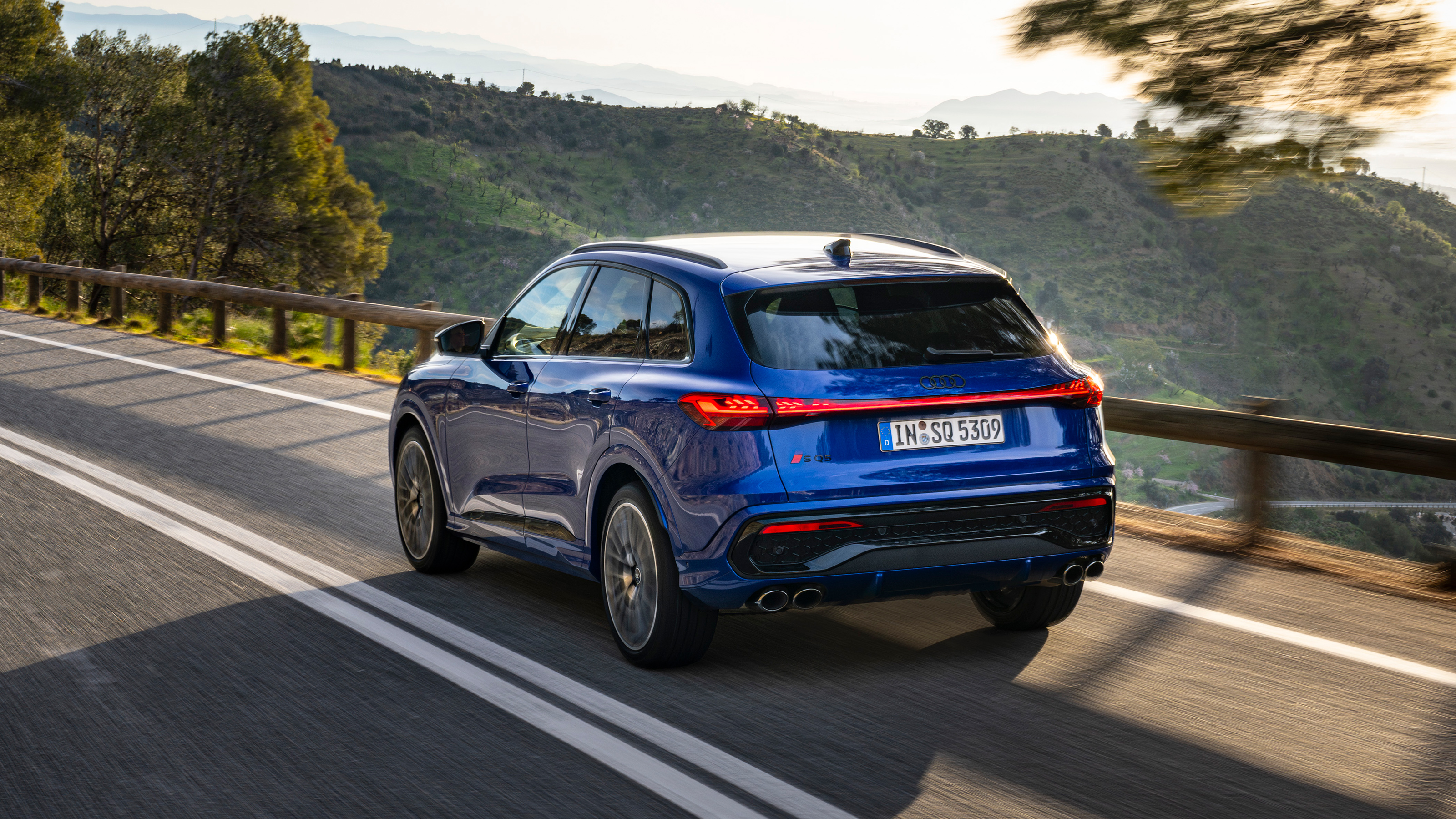 Audi SQ5 rear quarter driving